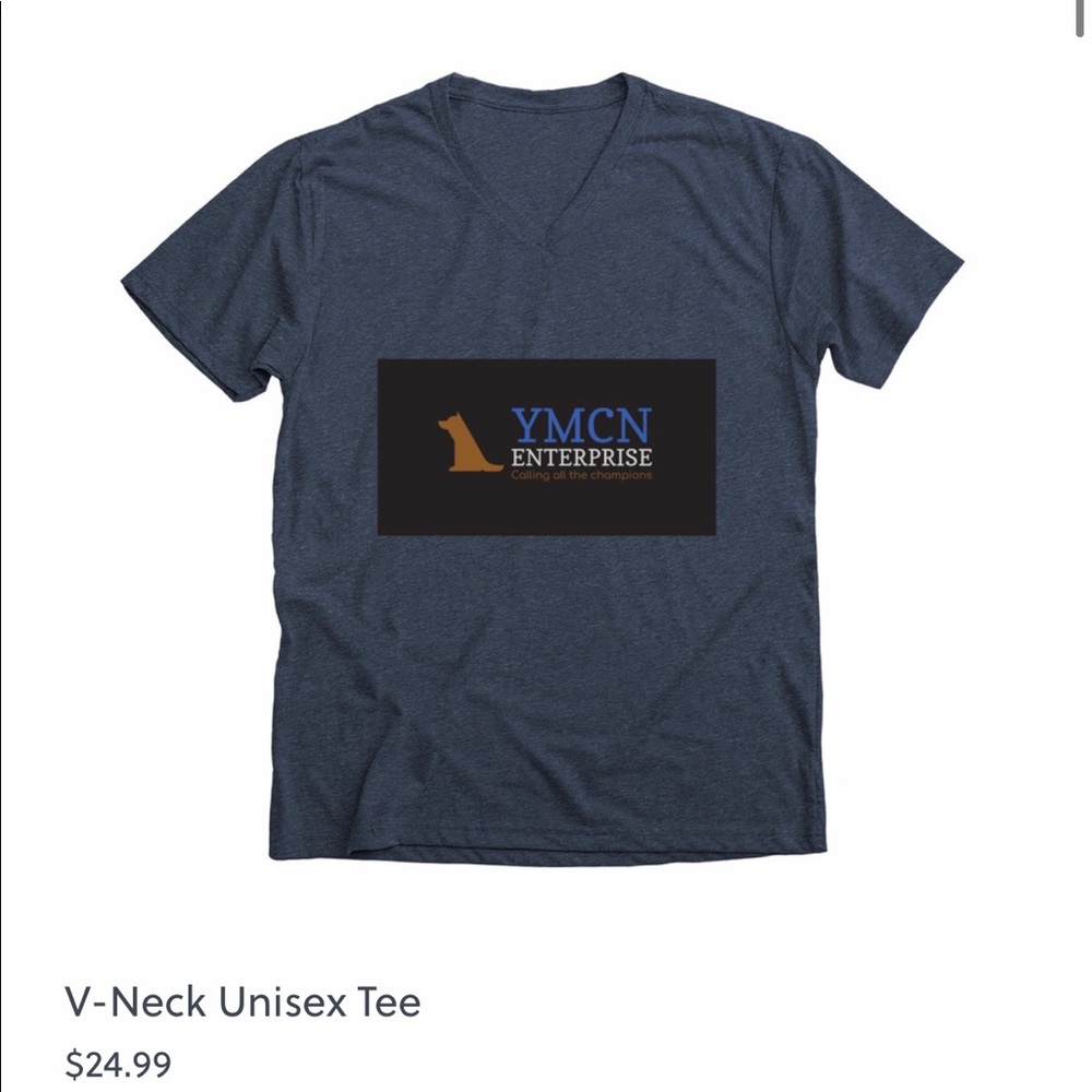 YMCN enterprise V neck unisex tee